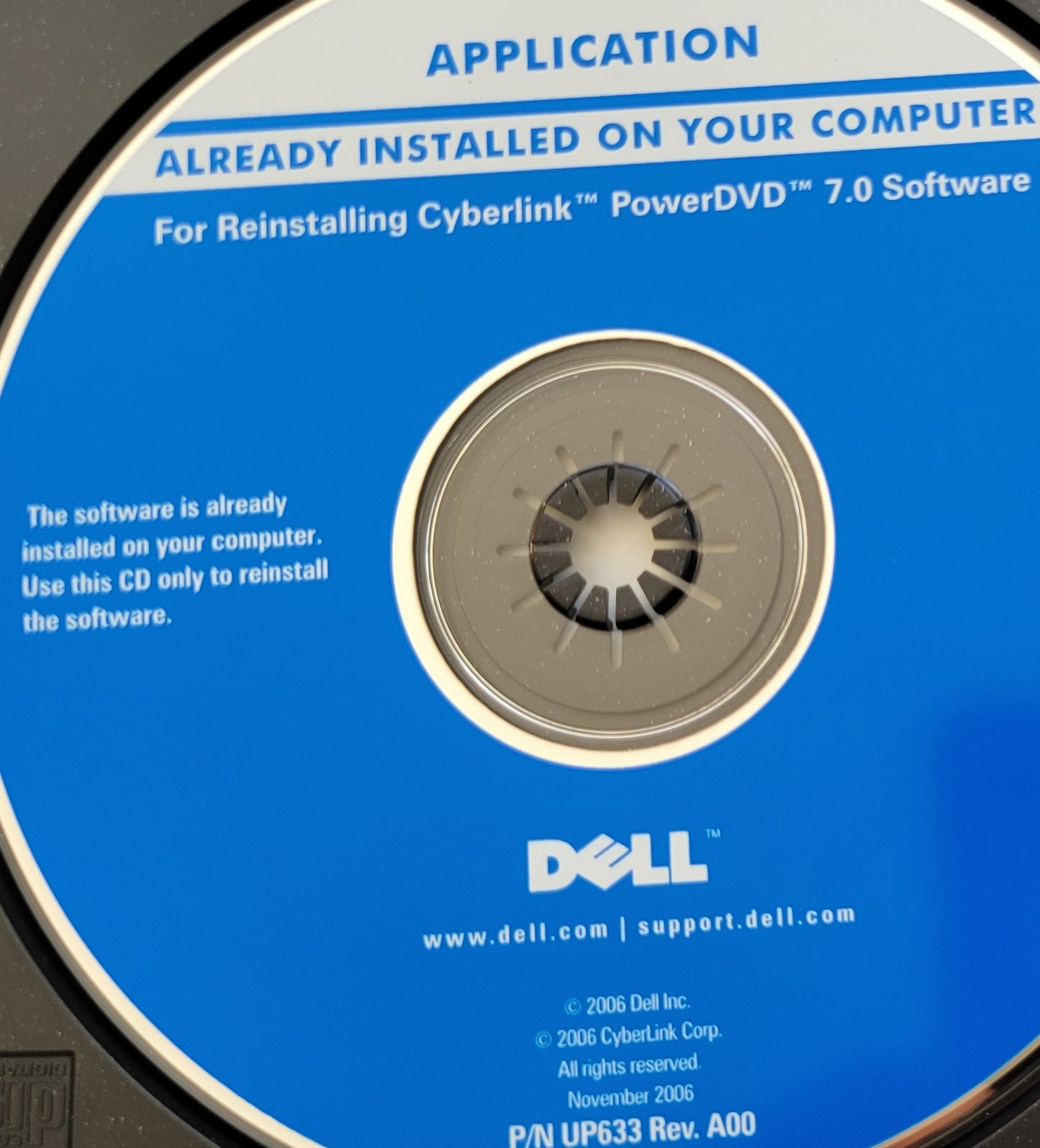 Vintage - Dell Cyberlink PowerDVD 7.0 Software, 2006