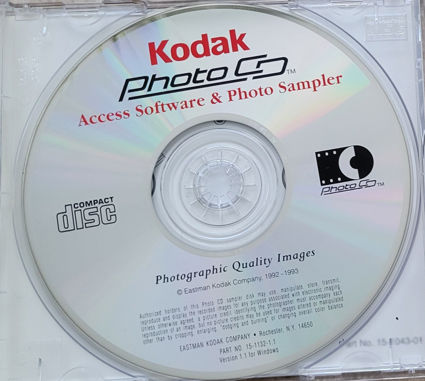 Vintage - KODAK Photo CD Access Software & Photo Sampler, 1993