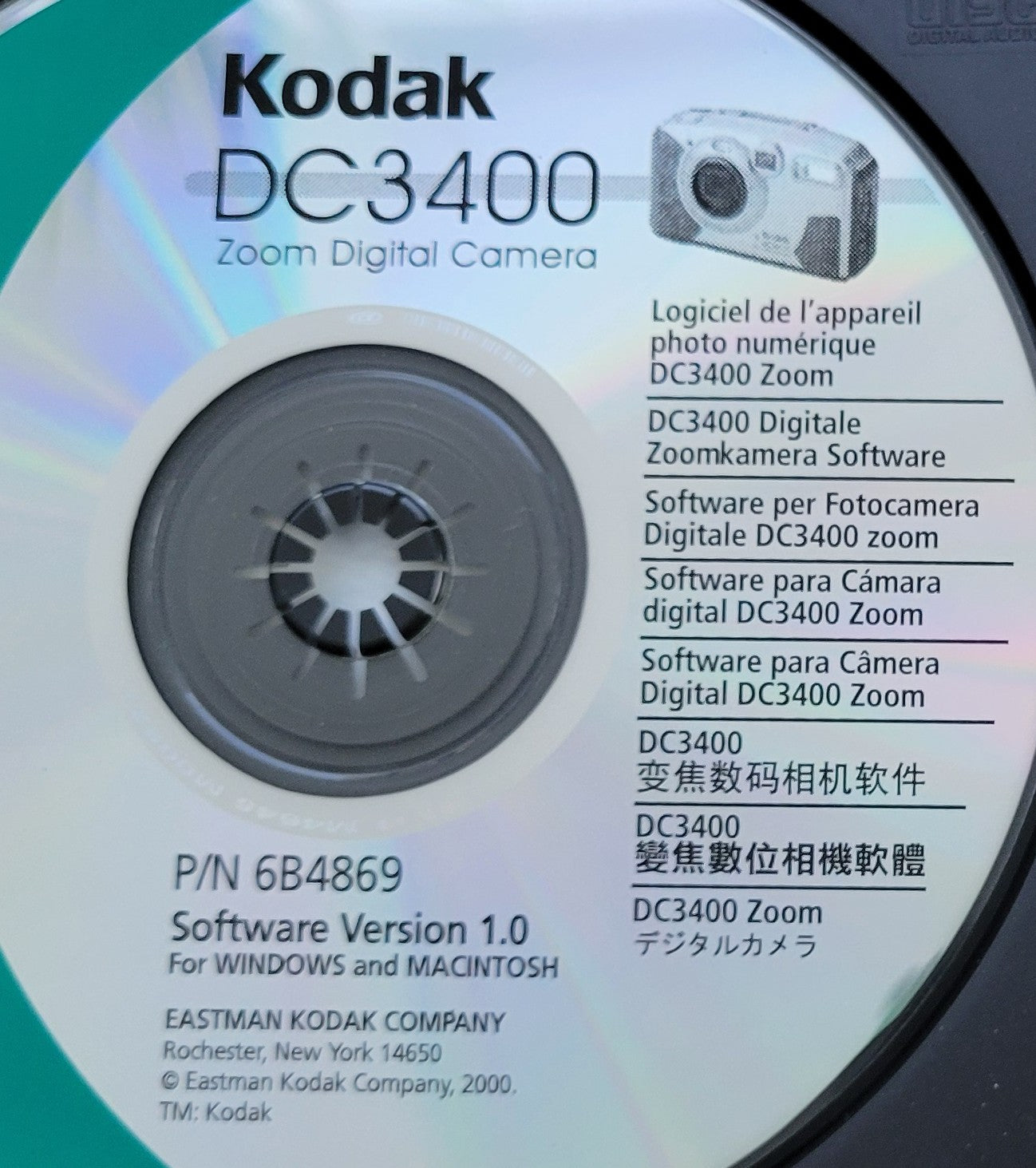 Vintage - Kodak DC3400 Zoom Digital Camera Software CD, 2000