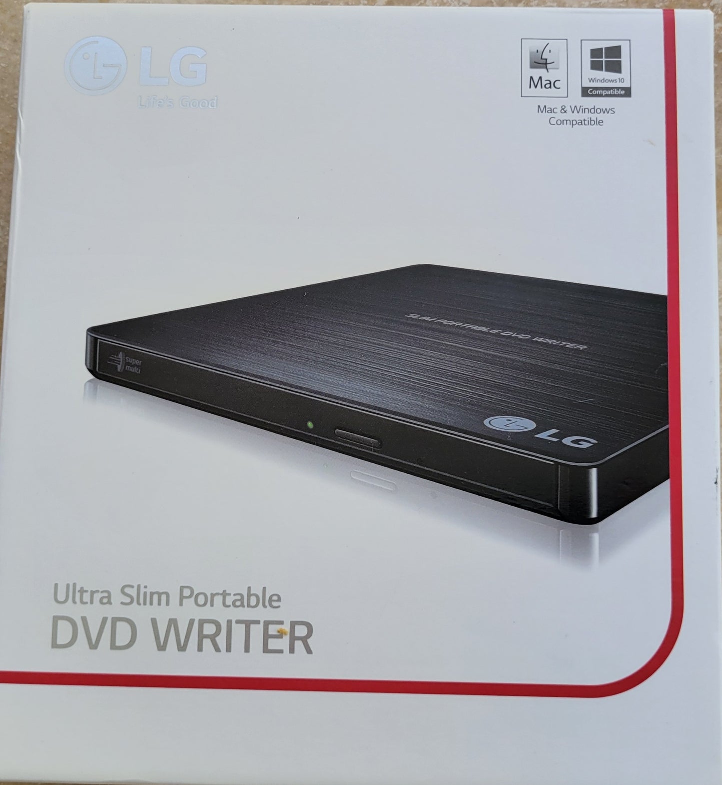 LG Ultra Slim Portable DVD Writer, GP60NB50