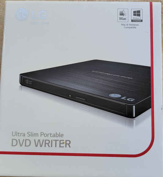 LG Ultra Slim Portable DVD Writer, GP60NB50