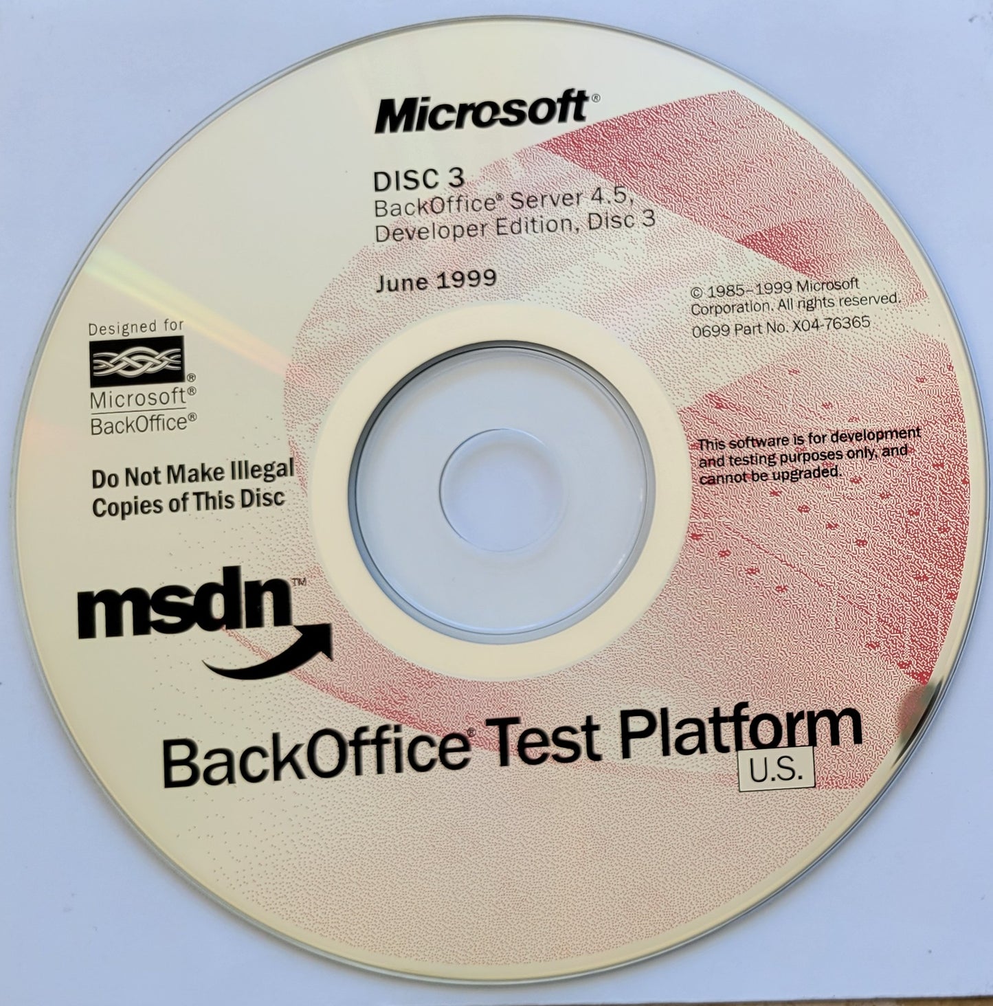 Microsoft BackOffice Server 4.5 Developer Edition, 7 CDs, 1999