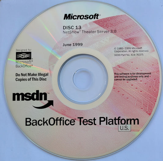 Vintage - Microsoft NetShow Theater Server 3.0 June 1999