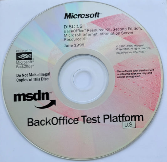 Vintage - Microsoft BackOffice Resource Kit, 2nd Edition & Internet Information Server