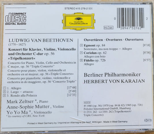 2. Music CD - Beethoven: Triple Concerto, Egmont, Coriolan, Fidelio, 1980