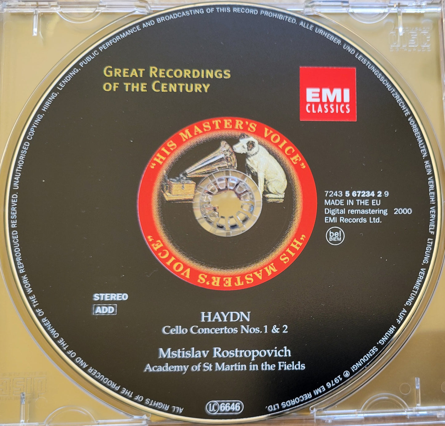 Music CD - Haydn: Cello Concertos Nos. 1 and 2, 2000