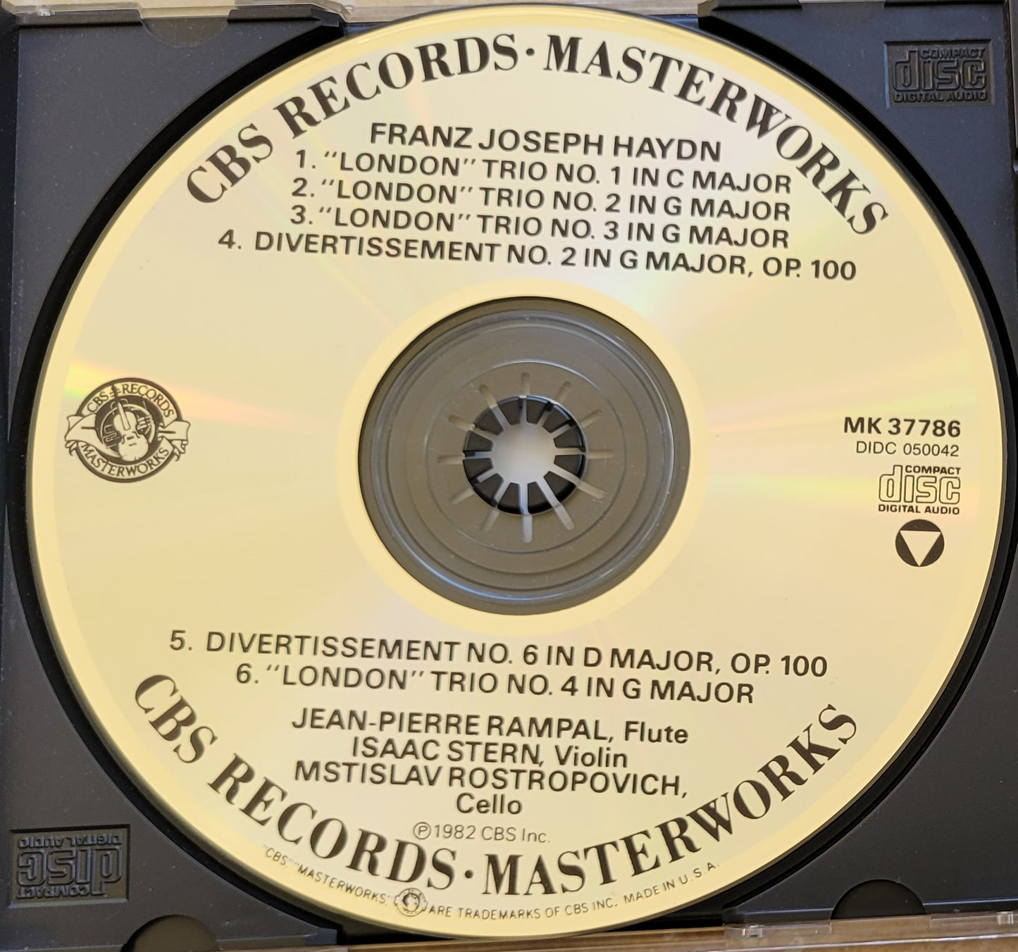 Music CD - Haydn: "London" Trios, Nos. 1-4, 1982