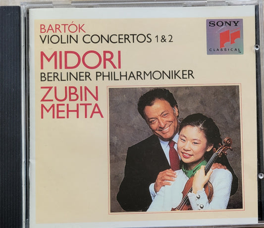 Music CD - Bela Bartok: Violin Concertos No. 1 and No. 2 by Midori, 1990