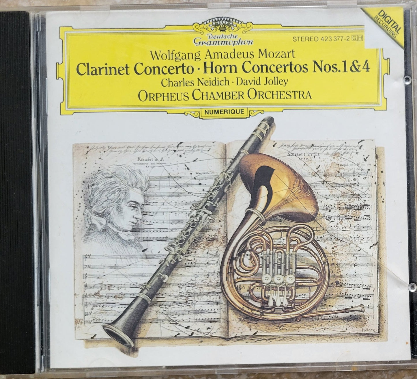 Music CD - Mozart: Clarinet Concerto and Horn Concertos Nos. 1 & 4, 1988