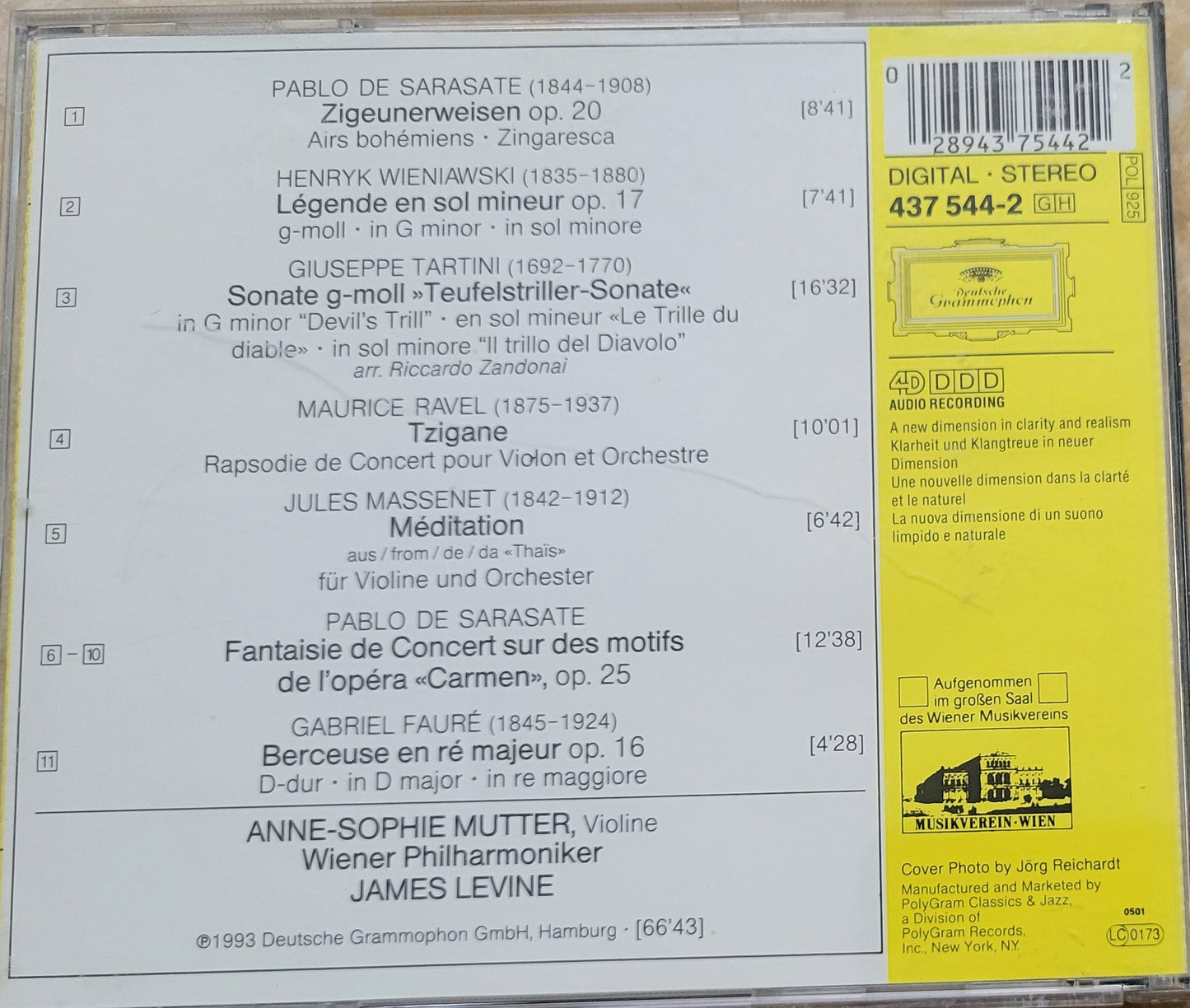 Music CD - Carmen-Fantasie: Anne Sophie Mutter, 1993