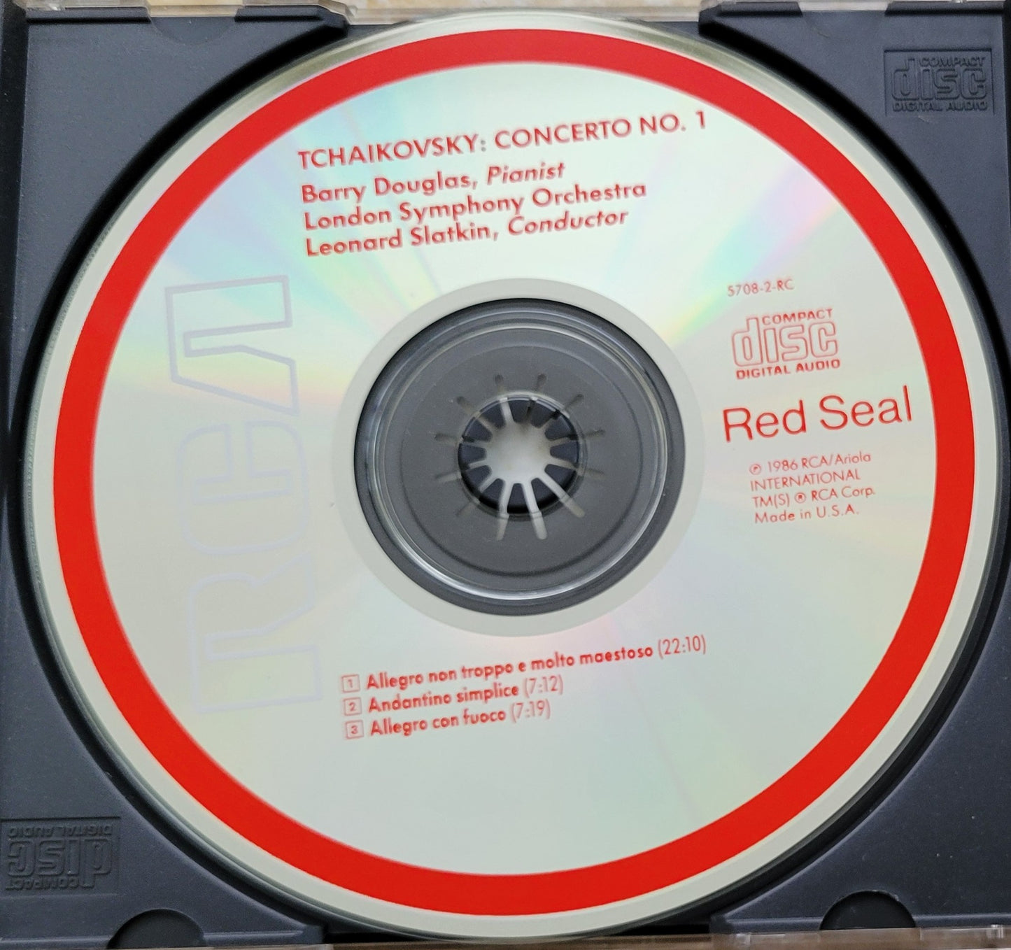 Music CD - Tchaikovsky: Piano Concerto No. 1, 1986