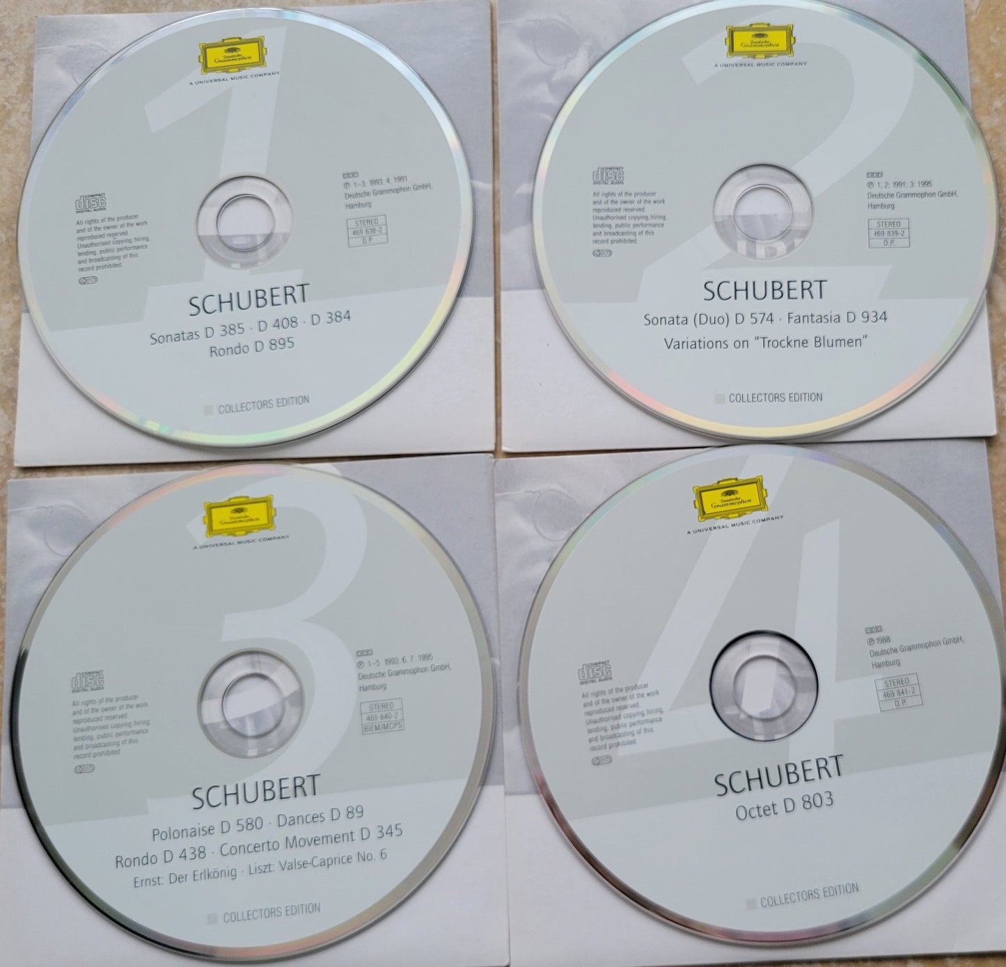 Music CD - Schubert Violin Works, 4-CD Set, Kremer , Collectors Edition, 1995