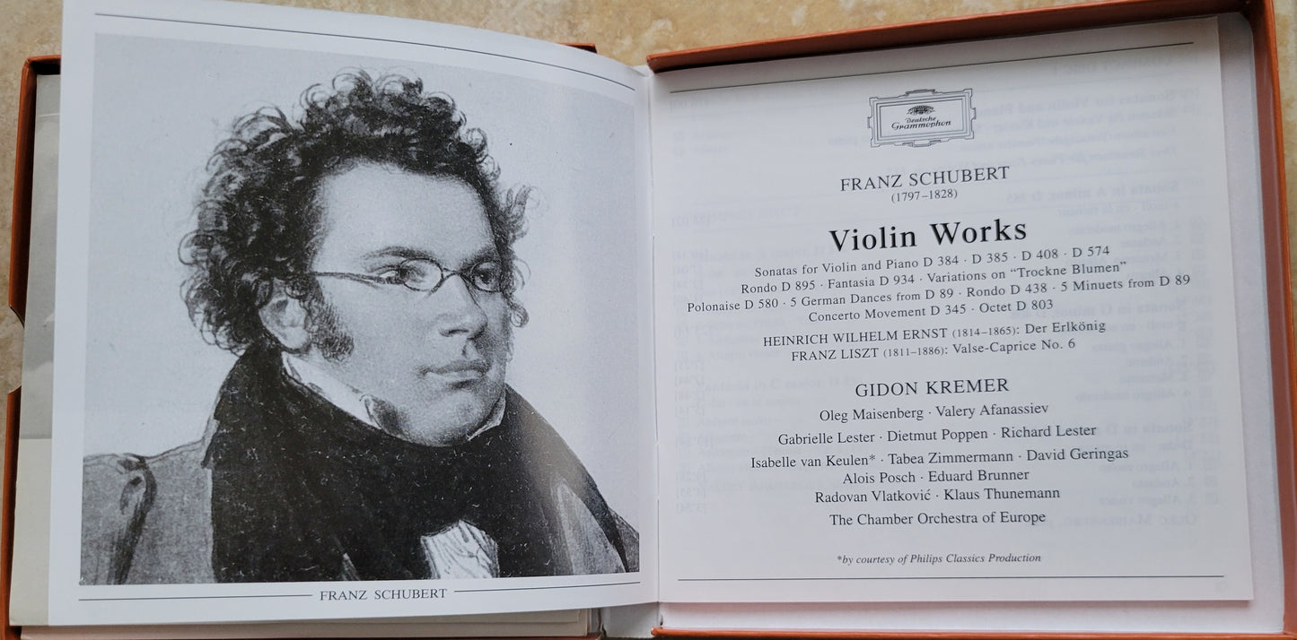 Music CD - Schubert Violin Works, 4-CD Set, Kremer , Collectors Edition, 1995