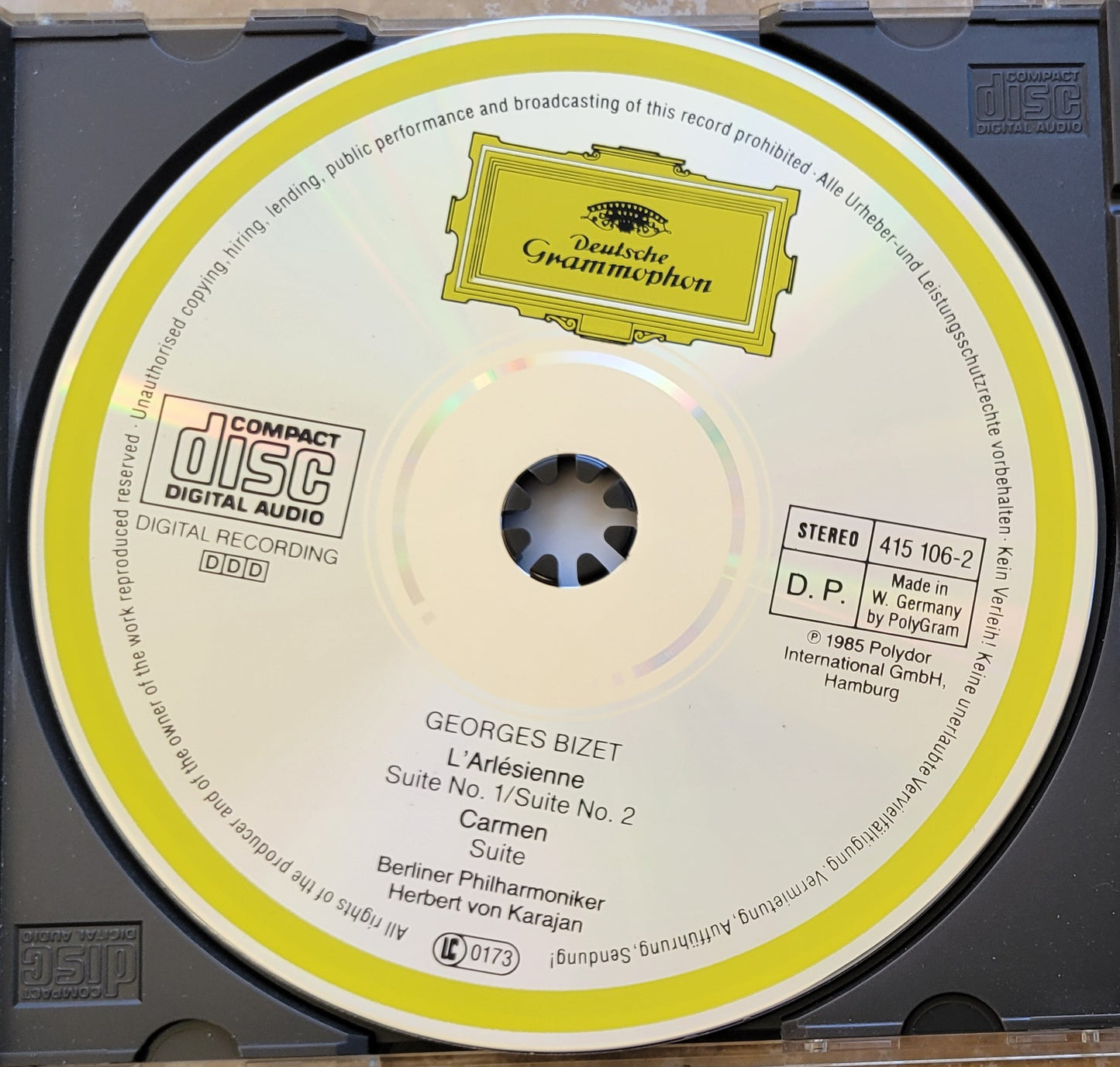 Music CD - Bizet: Carmen Suite & LArlesienne Suite, Karajan, 1985