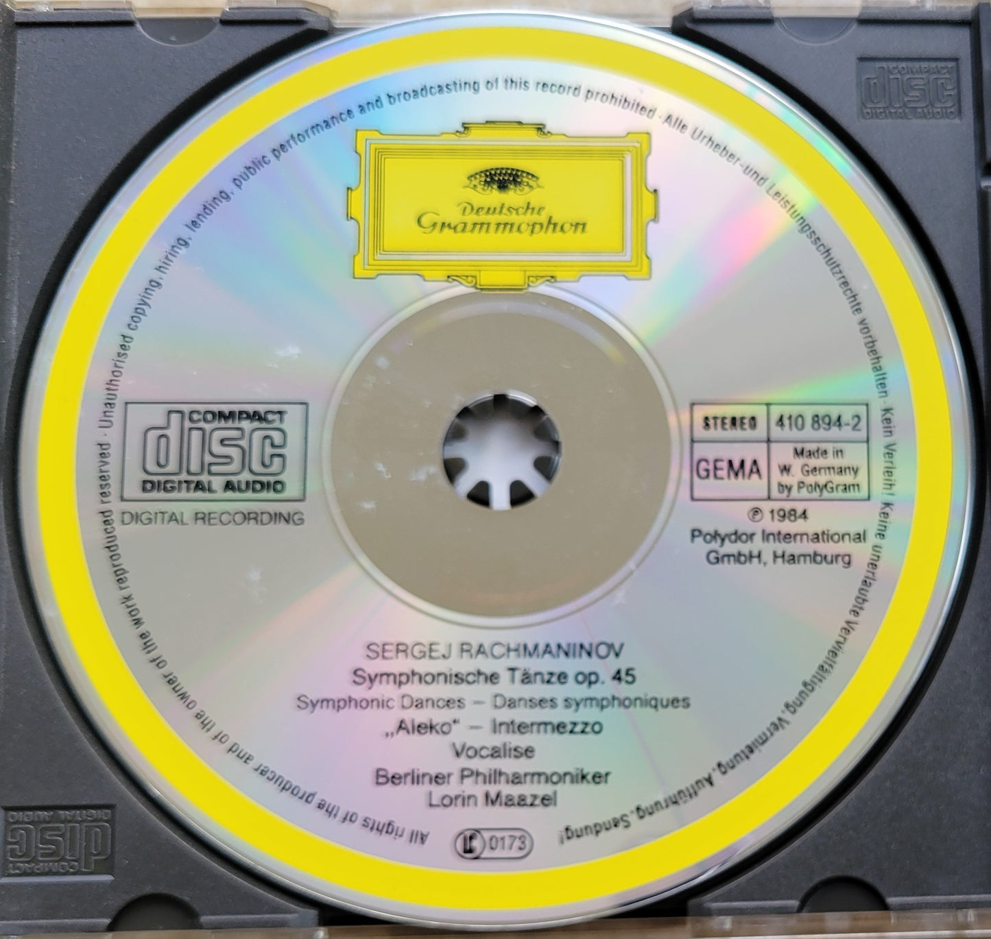 Music CD - Rachmaninov: Symphonic Dances, Lorin Maazel, 1984