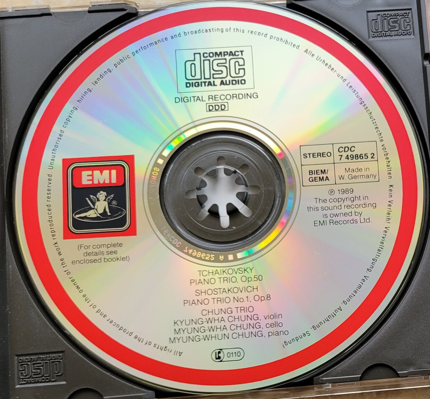 Music CD - Tchaikovsky &amp; Shostakovich: Piano Trios, Chung Trio, 1989