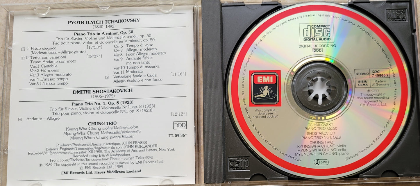 Music CD - Tchaikovsky &amp; Shostakovich: Piano Trios, Chung Trio, 1989