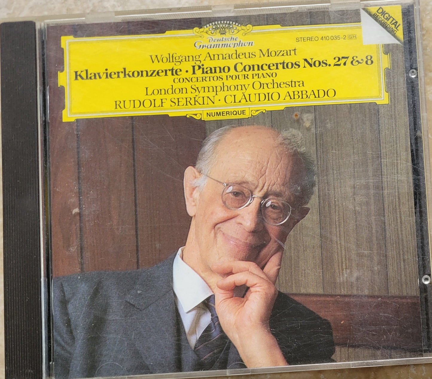 Music CD - Mozart: Piano Concertos Nos. 27 & 8, Rudolf Serkin, 1984