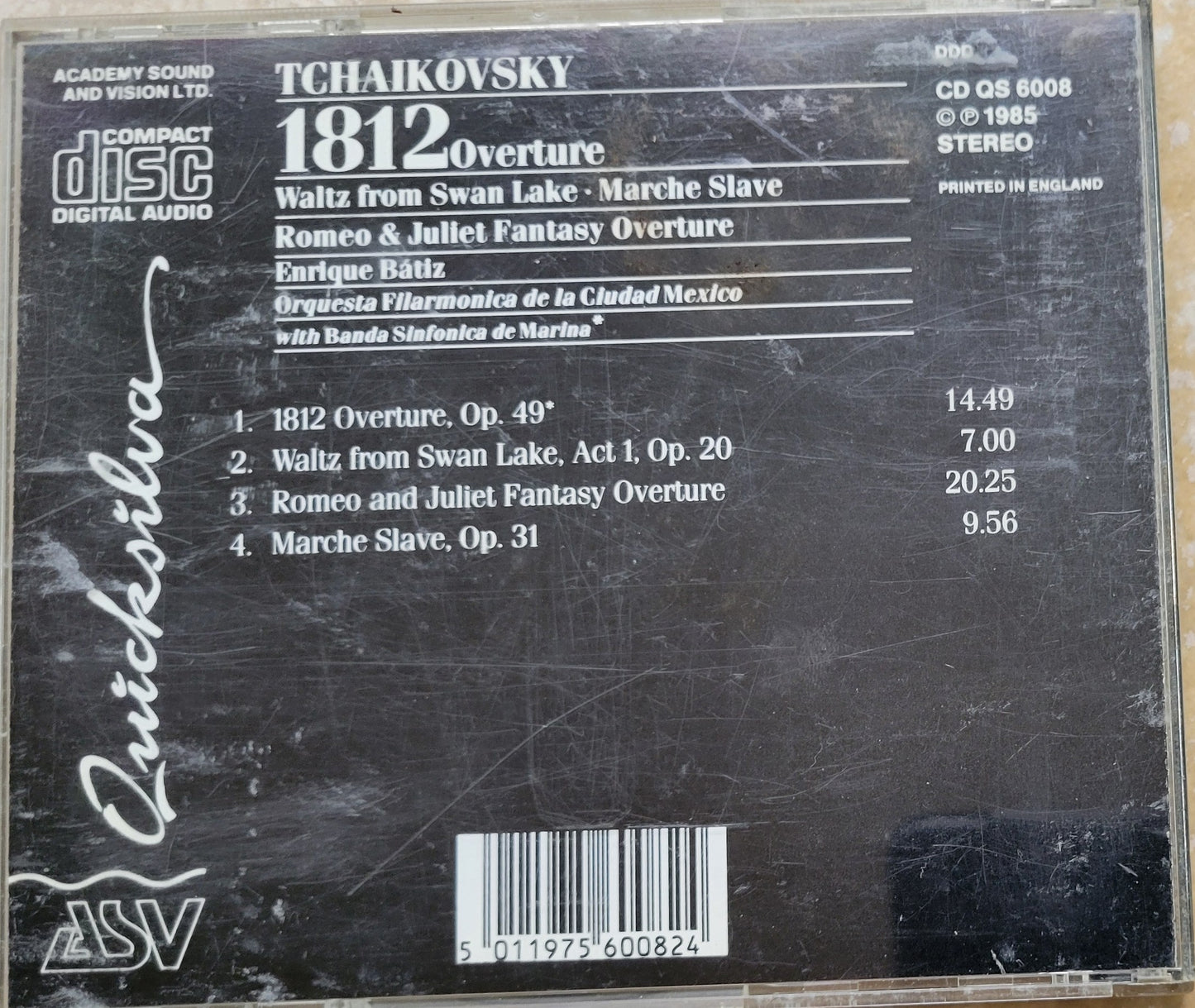 Music CD - Tchaikovsky: 1812 Overture, Waltz from Swan Lake, Marche Slave, 1985