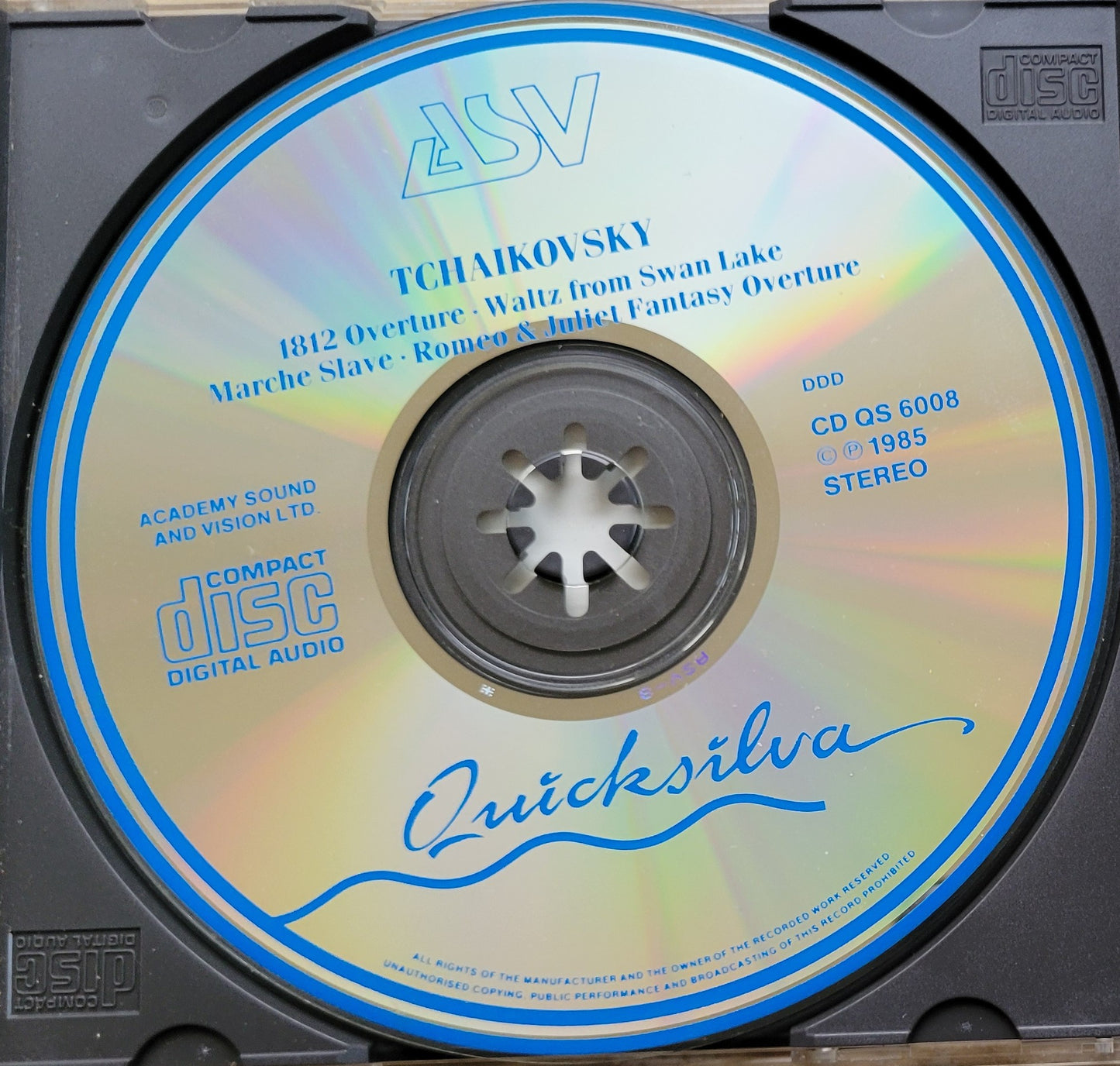 Music CD - Tchaikovsky: 1812 Overture, Waltz from Swan Lake, Marche Slave, 1985