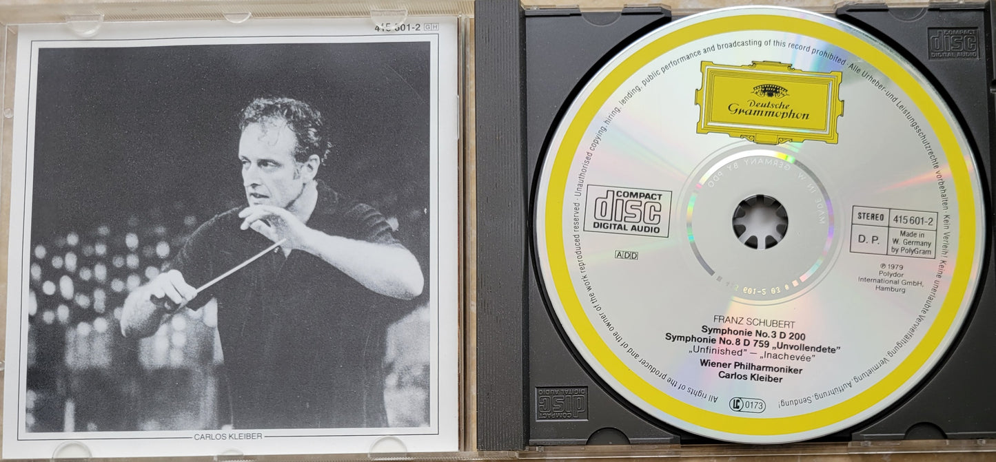 Music CD - Schubert: Symphony Nos. 3 & 8 "Unfinished", 1979