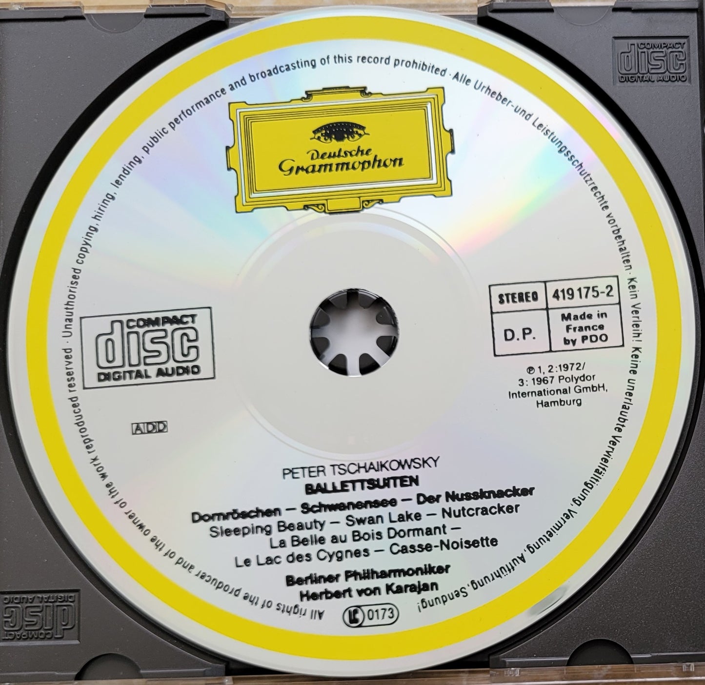 Music CD - Tschaikovsky: Sleeping Beauty, Swan Lake, Nutcracker, 1972