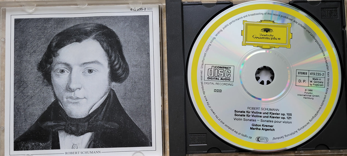 Music CD - Schumann: Violin Sonatas, Gidon Kremer, Martha Argerich, 1986