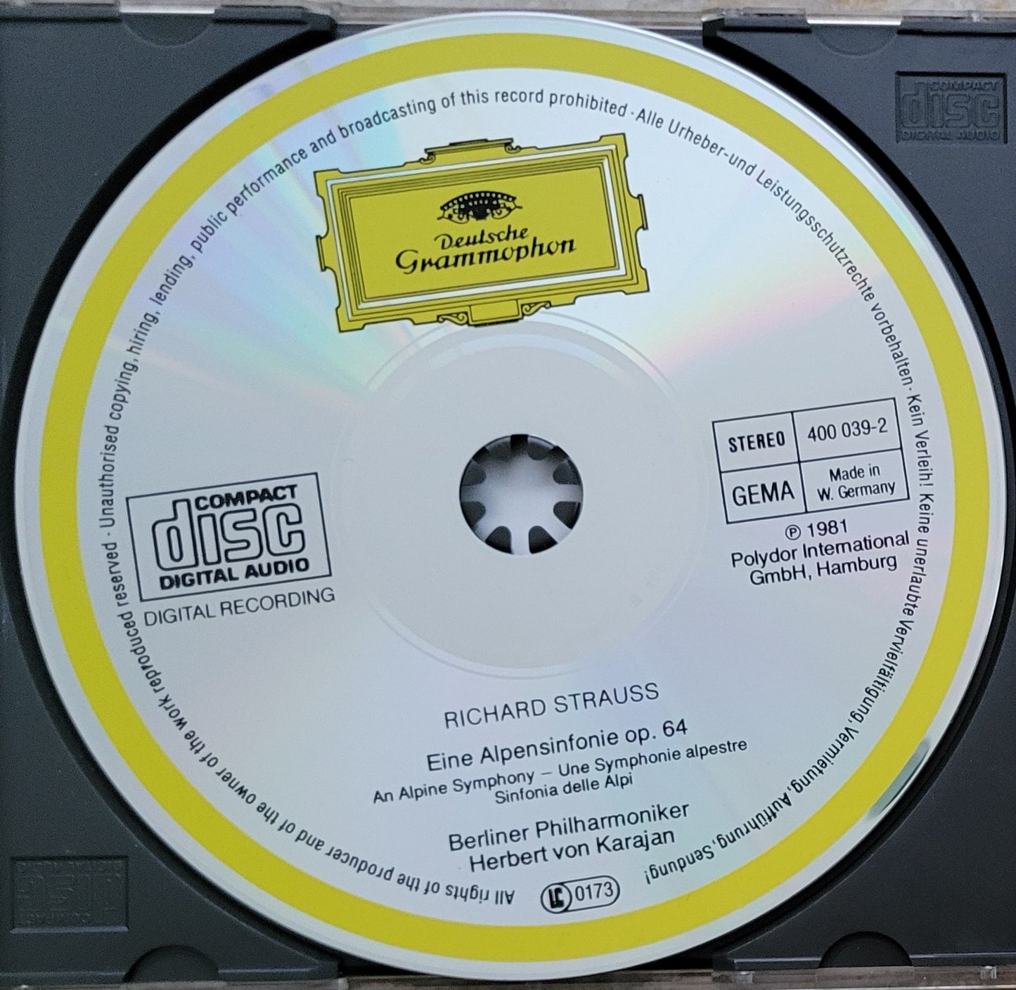 Music CD - Richard Strauss: Eine Alpensinfonie, 1981