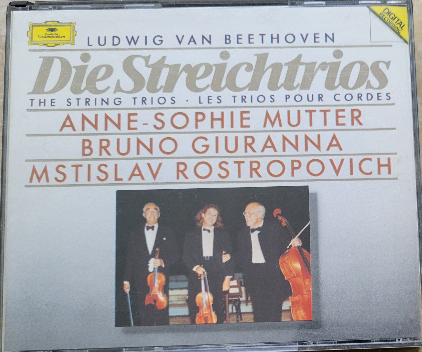 Music CD - Beethoven: String Trios, Mutter, Giuranna, Rostropovich, 2 CDs, 1989