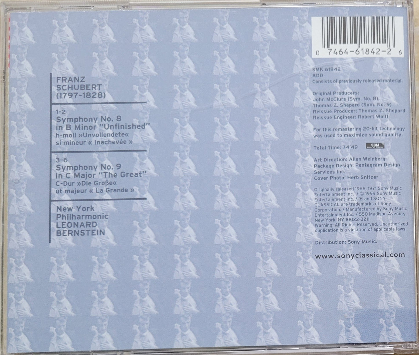 2. Music CD - Schubert: Symphony Nos. 8 & 9, Leonard Bernstein, 1999