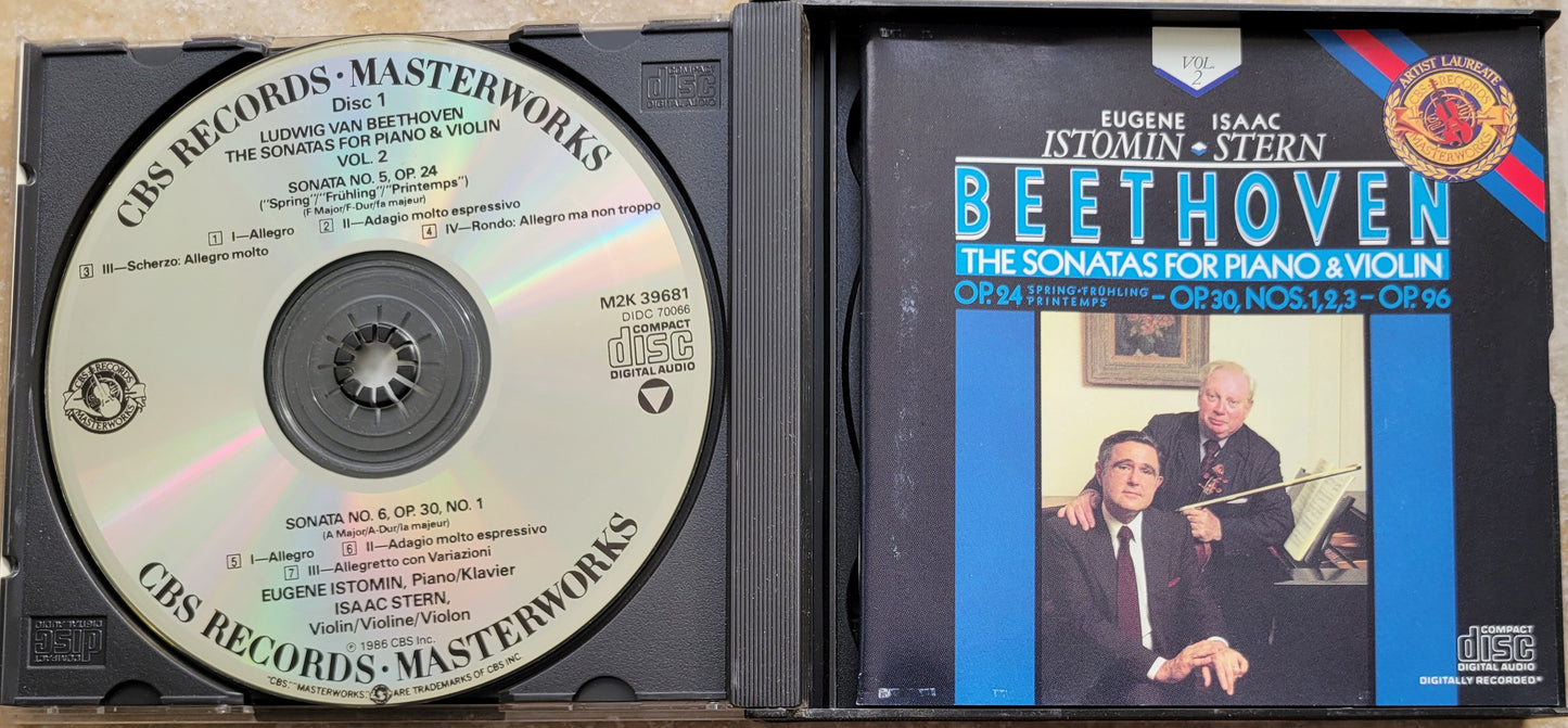 Music CD - Beethoven: Sonatas for Piano & Violin, 2 CDs, 1986