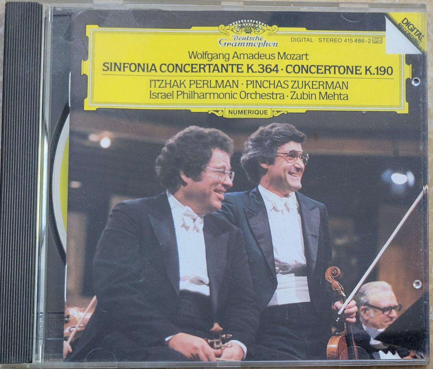Music CD - Mozart: Sinfonia Concertante, Itzhak Perlman, Pinchas Zukerman, 1985