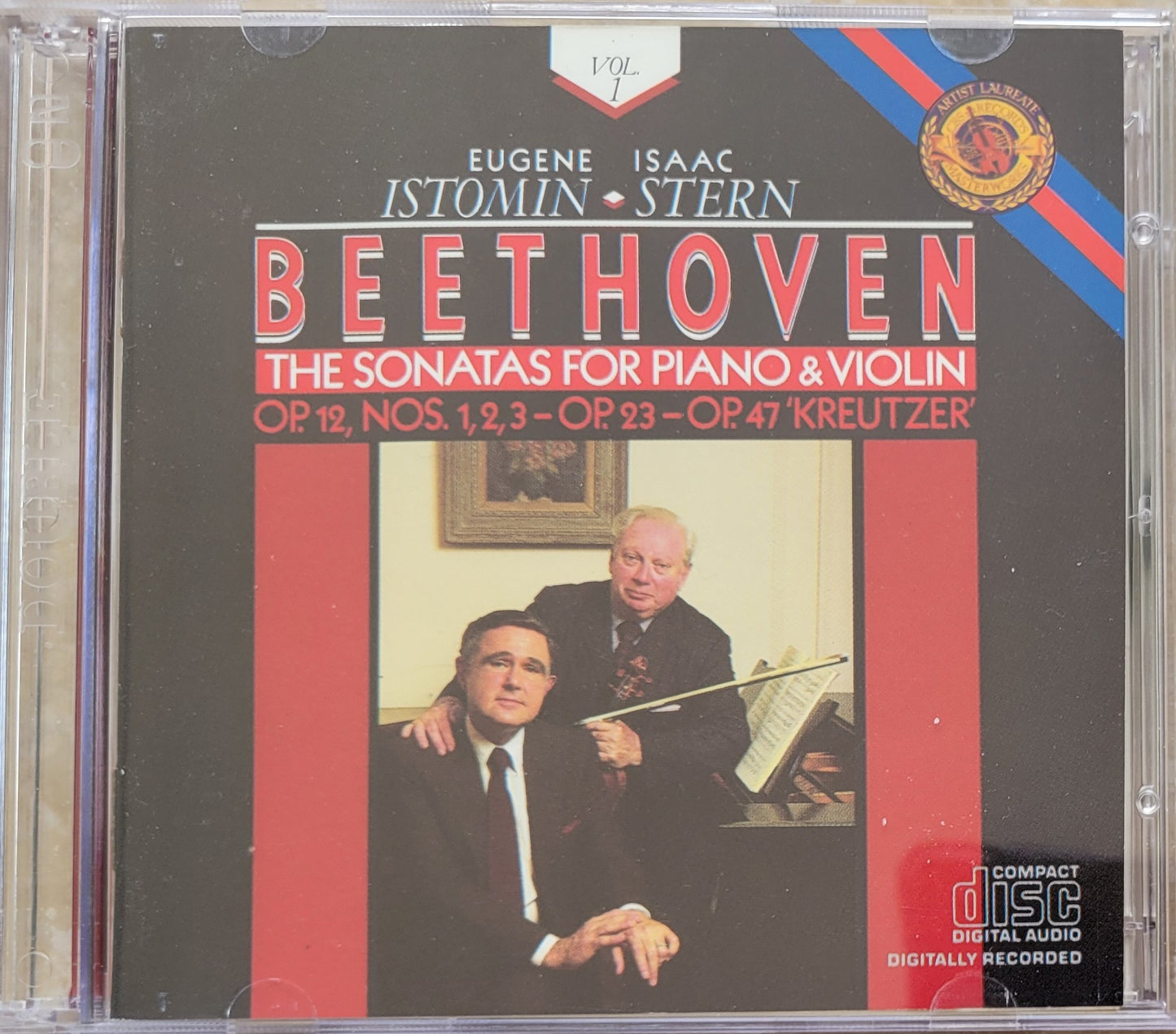 Music CD - Beethoven: Piano Sonatas Nos. 1,2,3, Isaac Stern, 2 CDs, 1985
