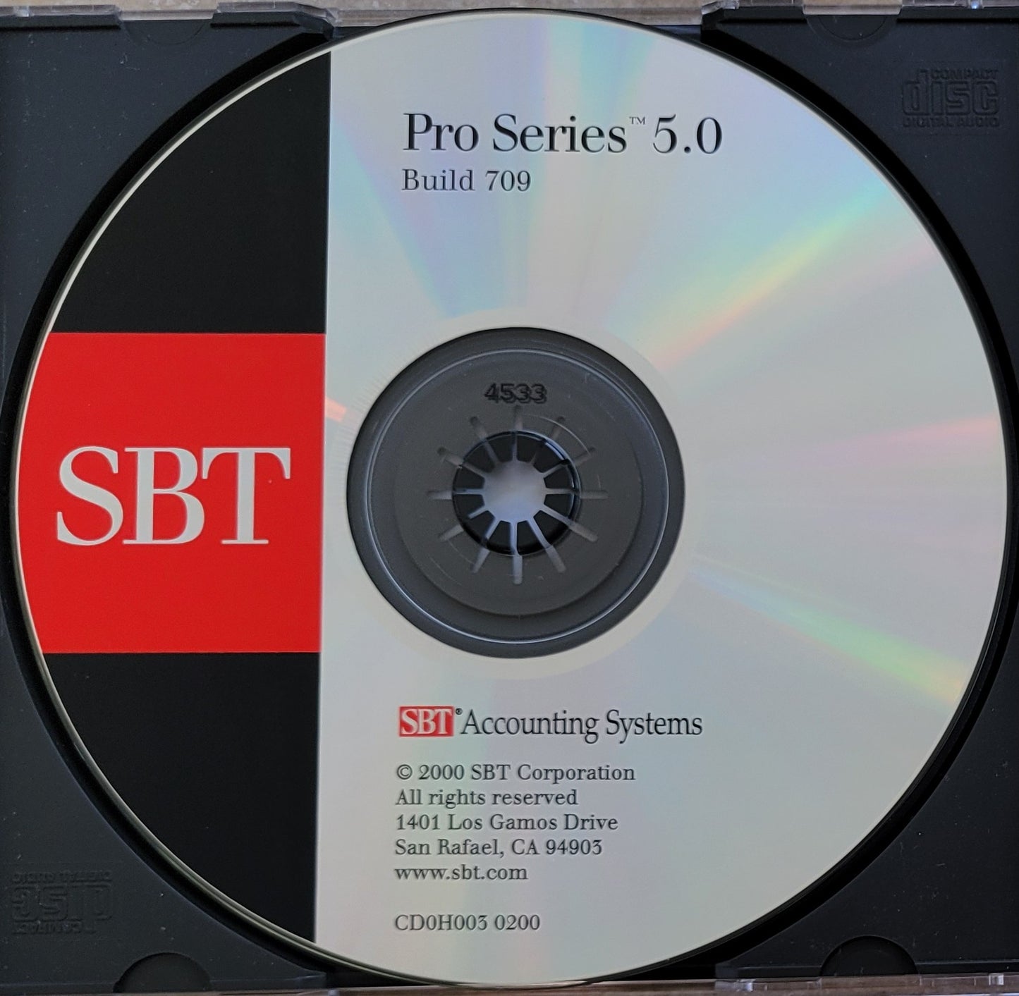1. SBT Pro Series 5.0i, Build 709, Accounting Software CD, 2000