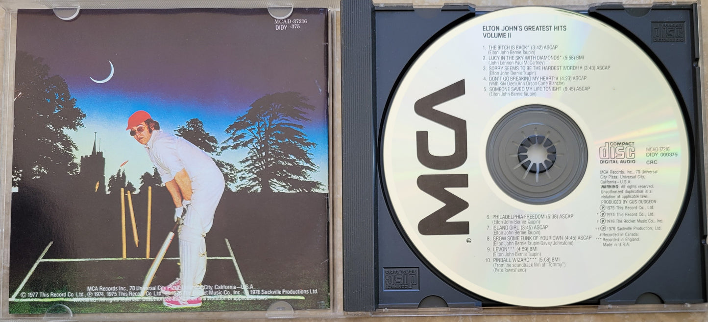 Music CD - Elton John: Greatest Hits Volume II, MCA, 1977
