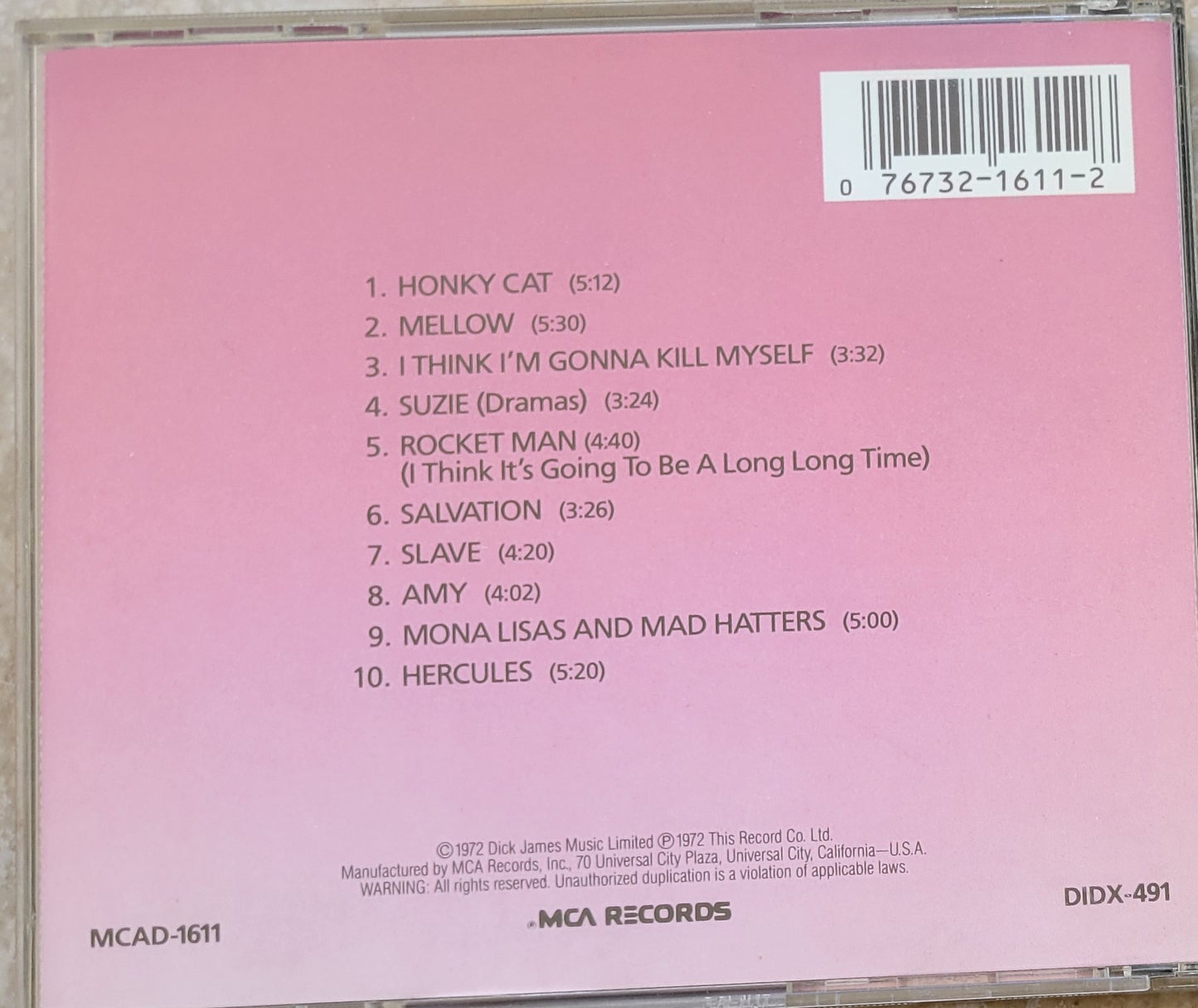 Music CD - Elton John: Honky Chateau, MCA, 1972