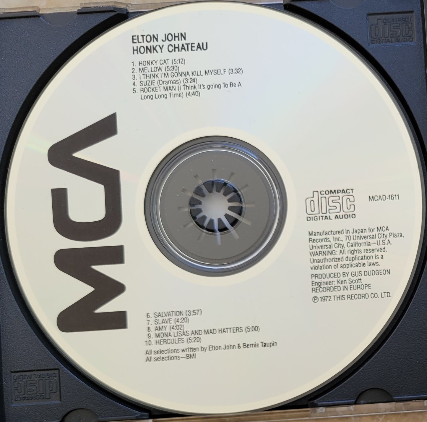 Music CD - Elton John: Honky Chateau, MCA, 1972
