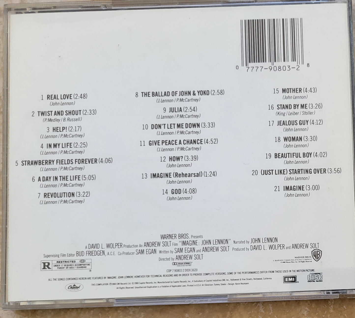 Music CD - John Lennon: Imagine, EMI, 1988