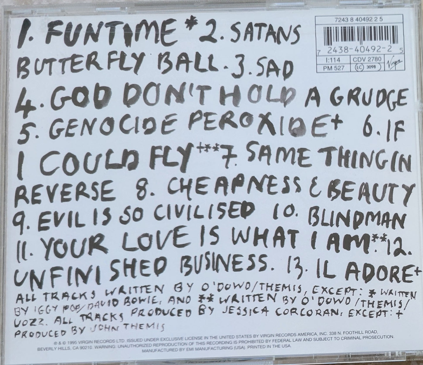 Music CD - Boy George: Virgin Records, 1995