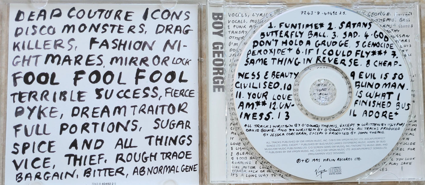 Music CD - Boy George: Virgin Records, 1995