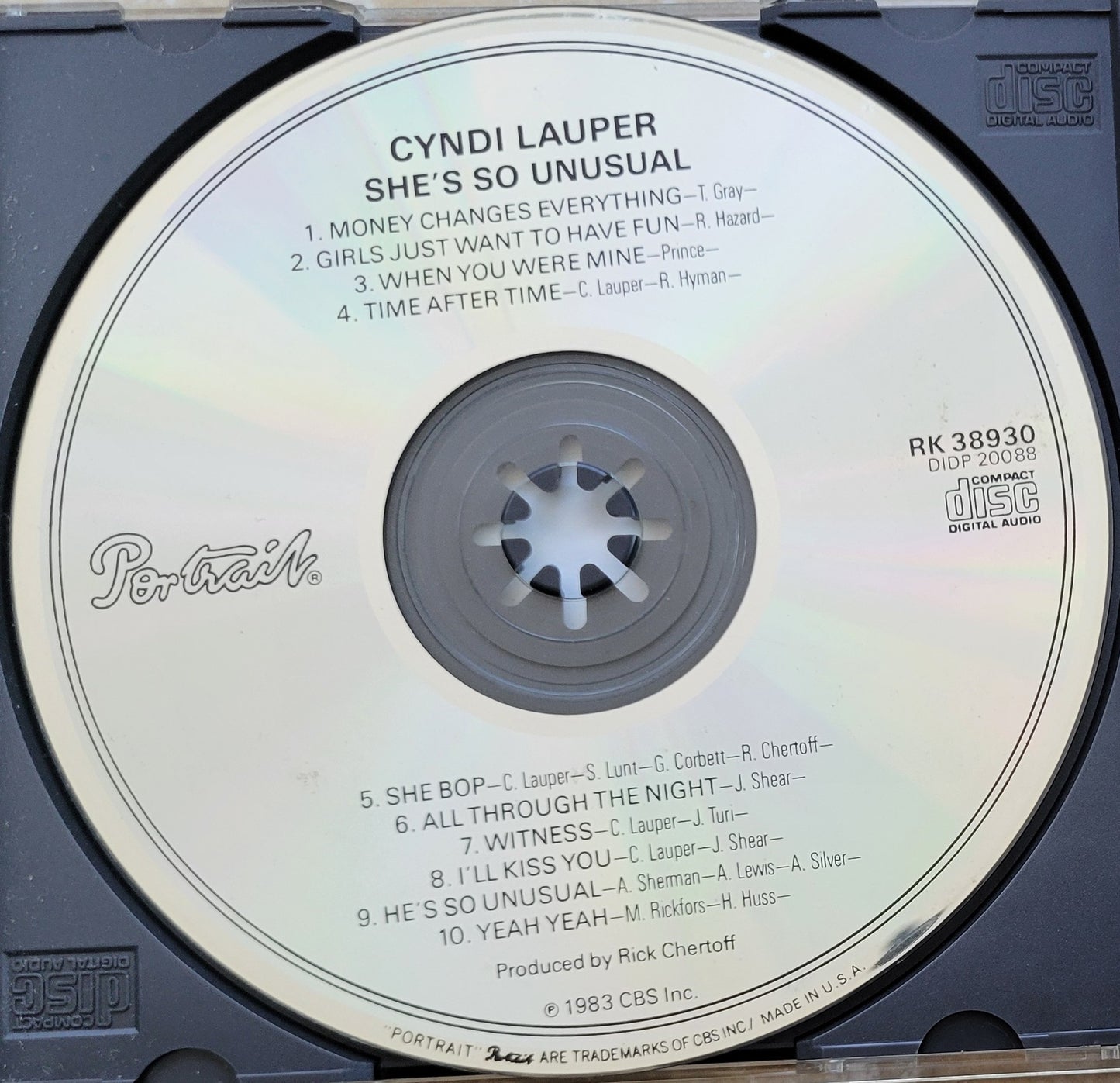 Music CD - Cyndi Lauper: A Night To Remember, She Bop, CBS, 1983