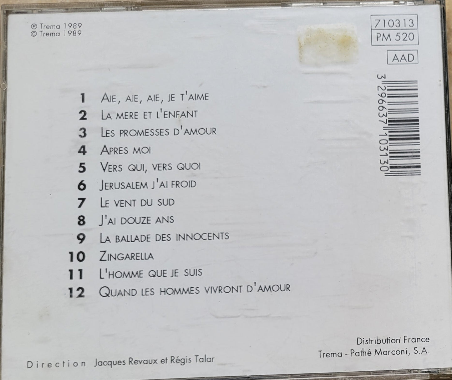 Music CD - Enrico Macias: Zingarella, 1989