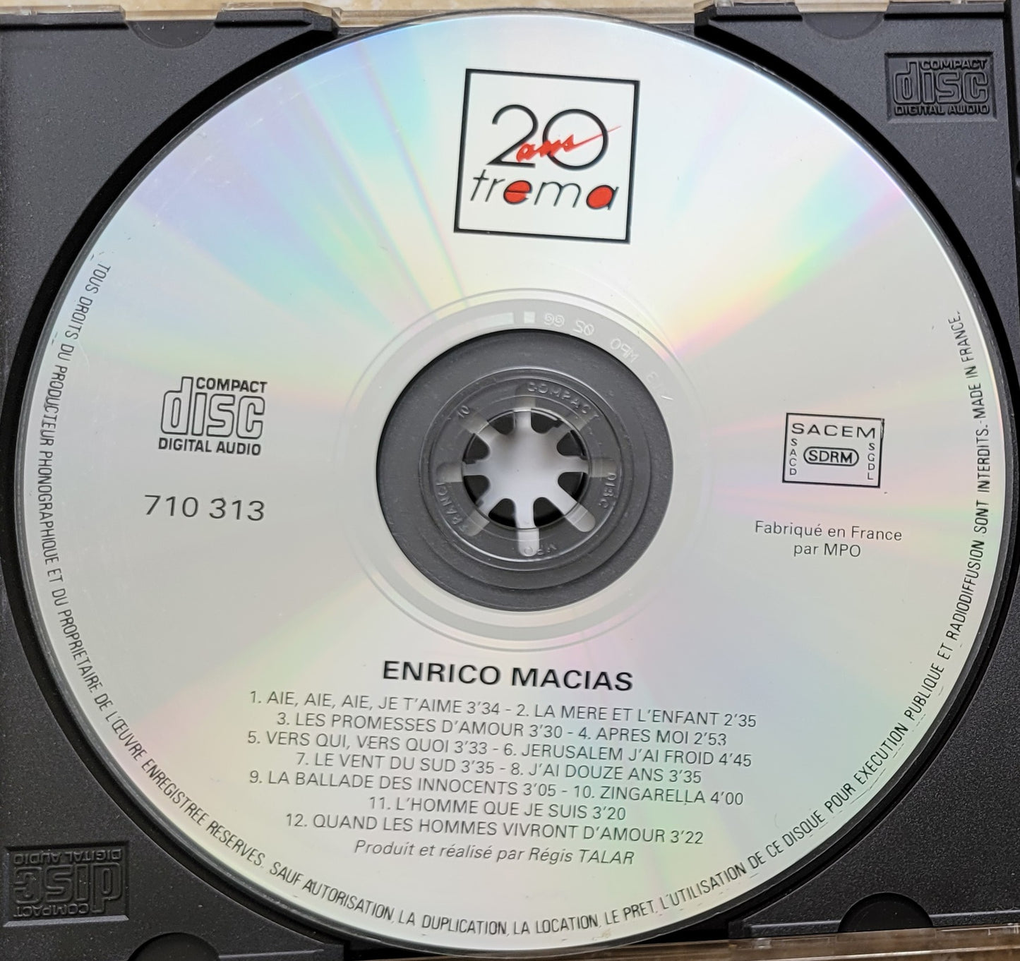 Music CD - Enrico Macias: Zingarella, 1989