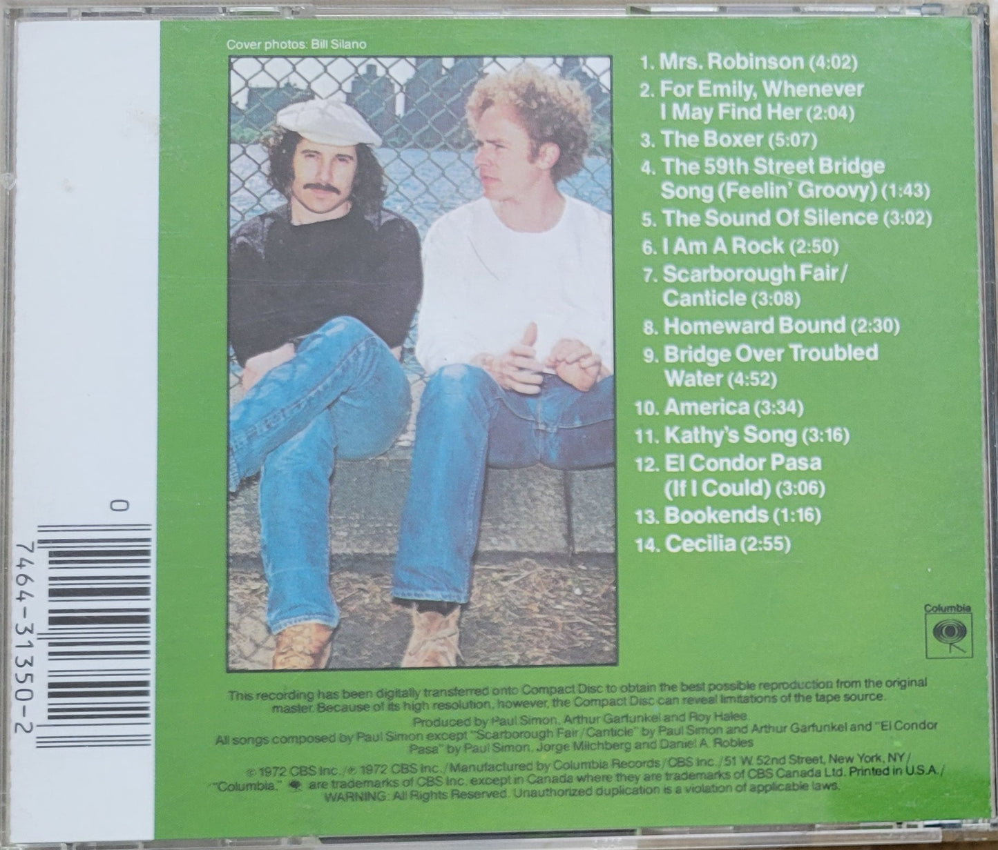 Music CD - Simon and Garfunkel's Greatest Hits, Columbia, CBS, 1972