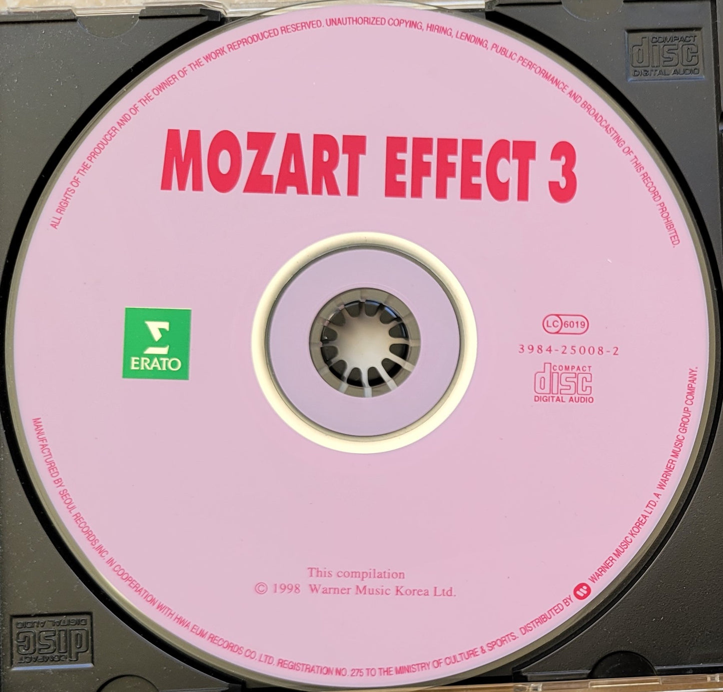 Music CD - Mozart Effect 3: Boost your IQ & EQ with Mozart, Korean Included, 1998