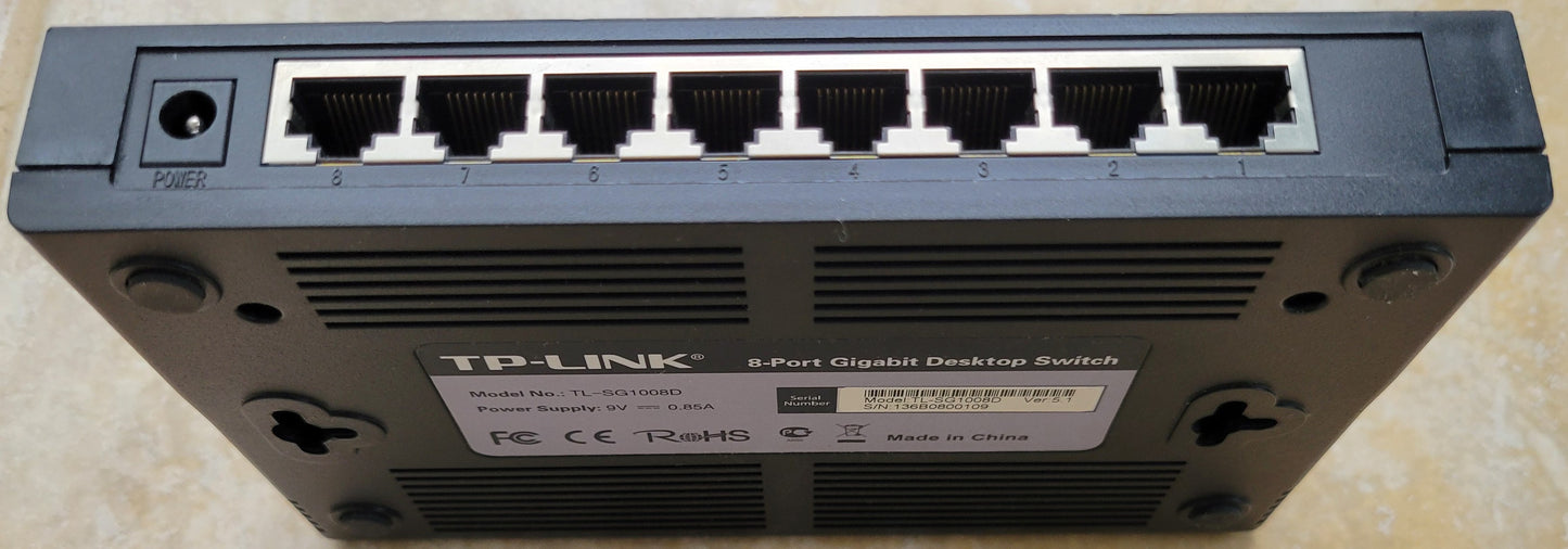 TP-LINK TL-SG1008D Gigabit 8-Port Desktop Switch