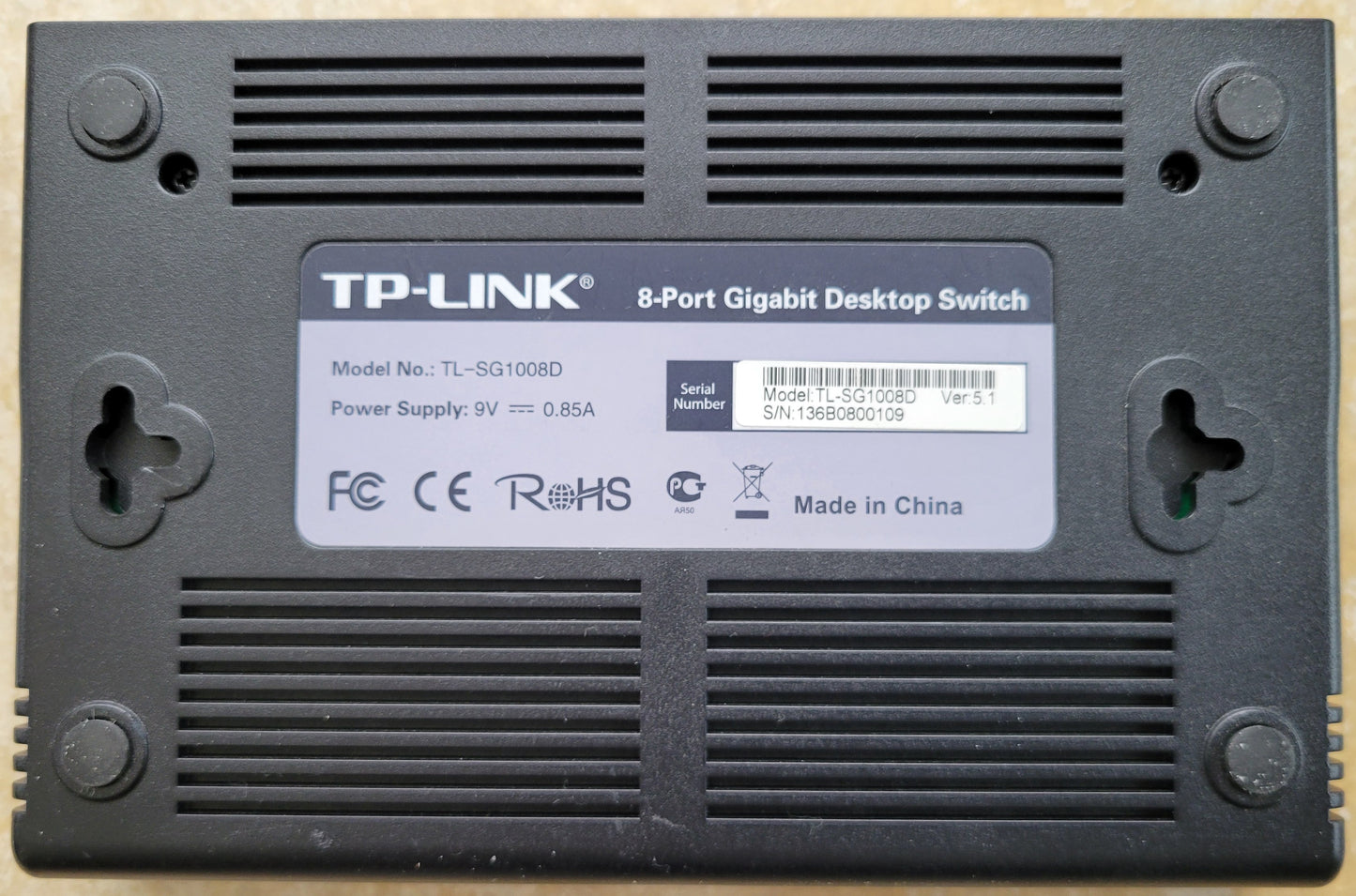 TP-LINK TL-SG1008D Gigabit 8-Port Desktop Switch