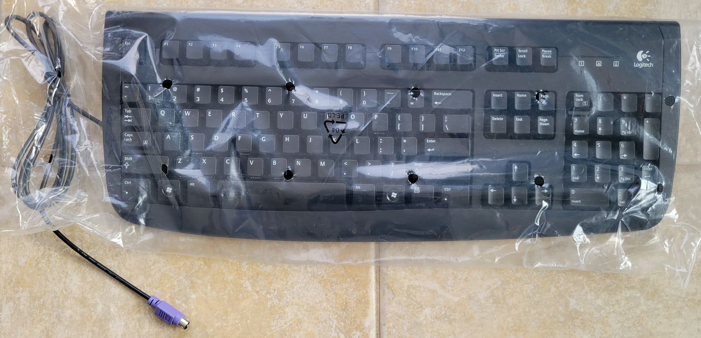 Logitech PS/2 Keyboard, Brand New, Open Box