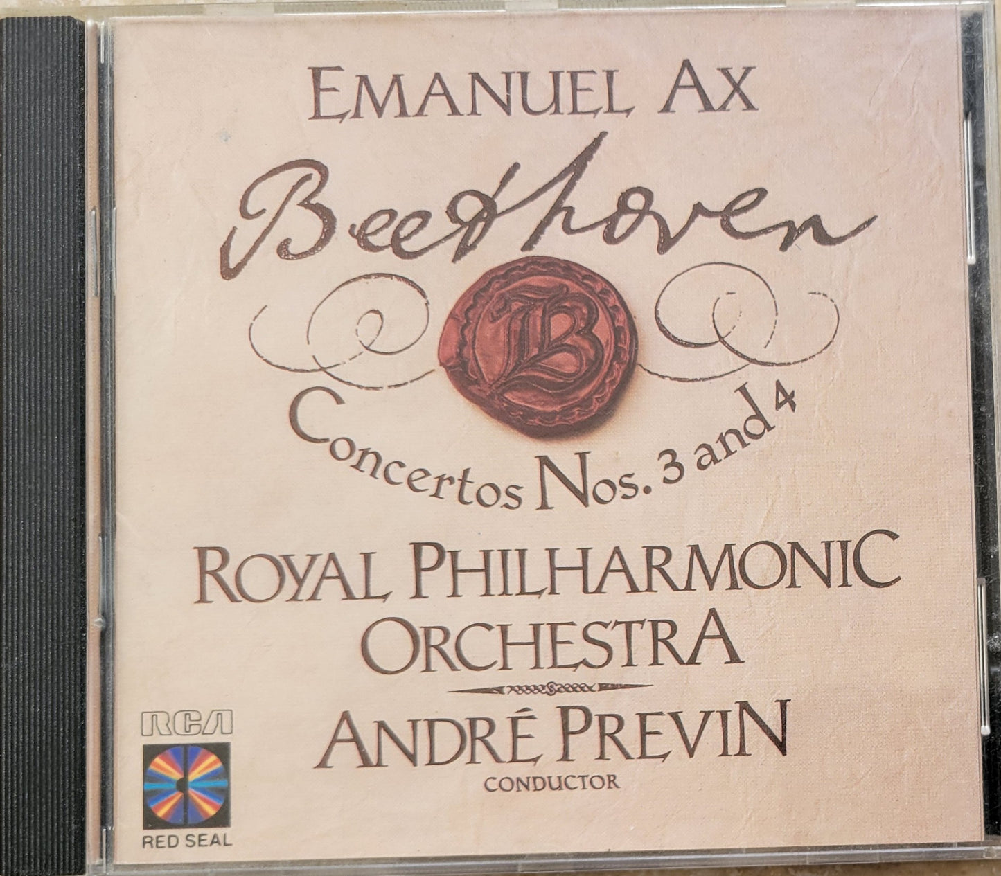 Music CD - Beethoven: Piano Concertos Nos. 3 & 4, Emanuel Ax, 1987