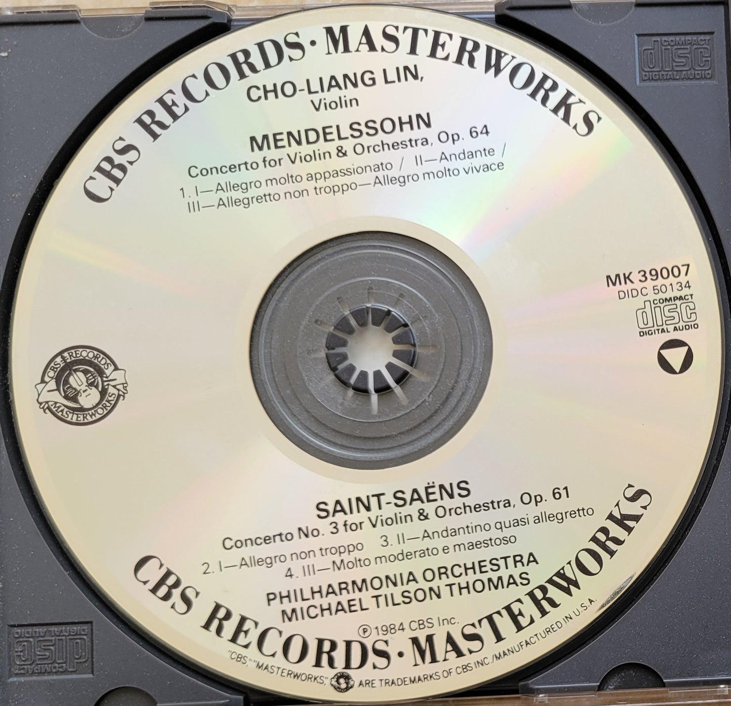 Music CD - Mendelssohn: Violin Concerto, Cho Liang Lin, 1984